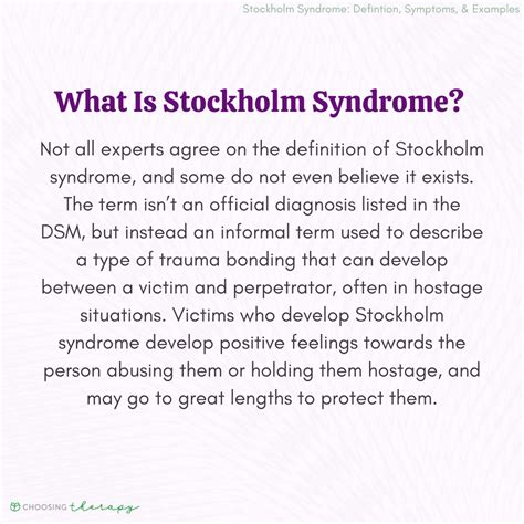 Stockholm Syndrome: Definition, Symptoms And How .